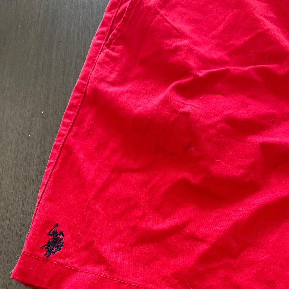 U.S. Polo Assn. Vibrant Red Men's Athletic Shorts - Picture 4 of 4